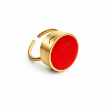 GlowRing -bague en nacre rouge